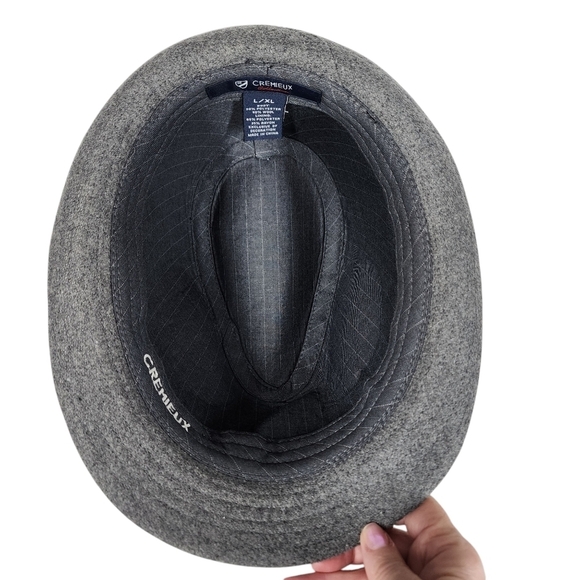 CREMIEUX COLLECTION 38 MENS WOOL BLEND WINTER FEDORA HAT - Picture 6 of 8